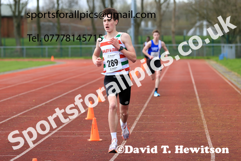 Mens Under-17s Young Athletes 5k, 2026 Northern Mens 12 and Womens 6 Stage Road Relays and Young Athletes 5k, Sheepmount Stadium, Carlisle. Photo: David T. Hewitson/Sports for All Pics